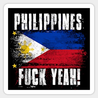 Philippines Fuck Yeah! Wartorn Distressed Flag Sticker